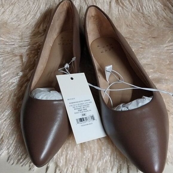 NWT A New Day Women's Corinna Ballet.    Flats  Color Rosewood. SIZE 6W - Picture 5 of 12